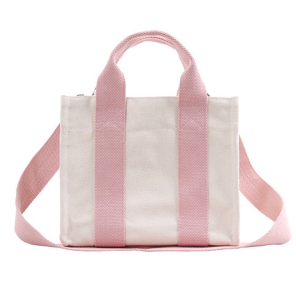 Small Canvas Tote ~ Pink